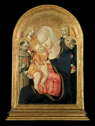Madonna mit Kind, Engeln und Heiligen